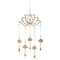 Gold Mango Wood Eclectic Style Windchime, 15" x 30"